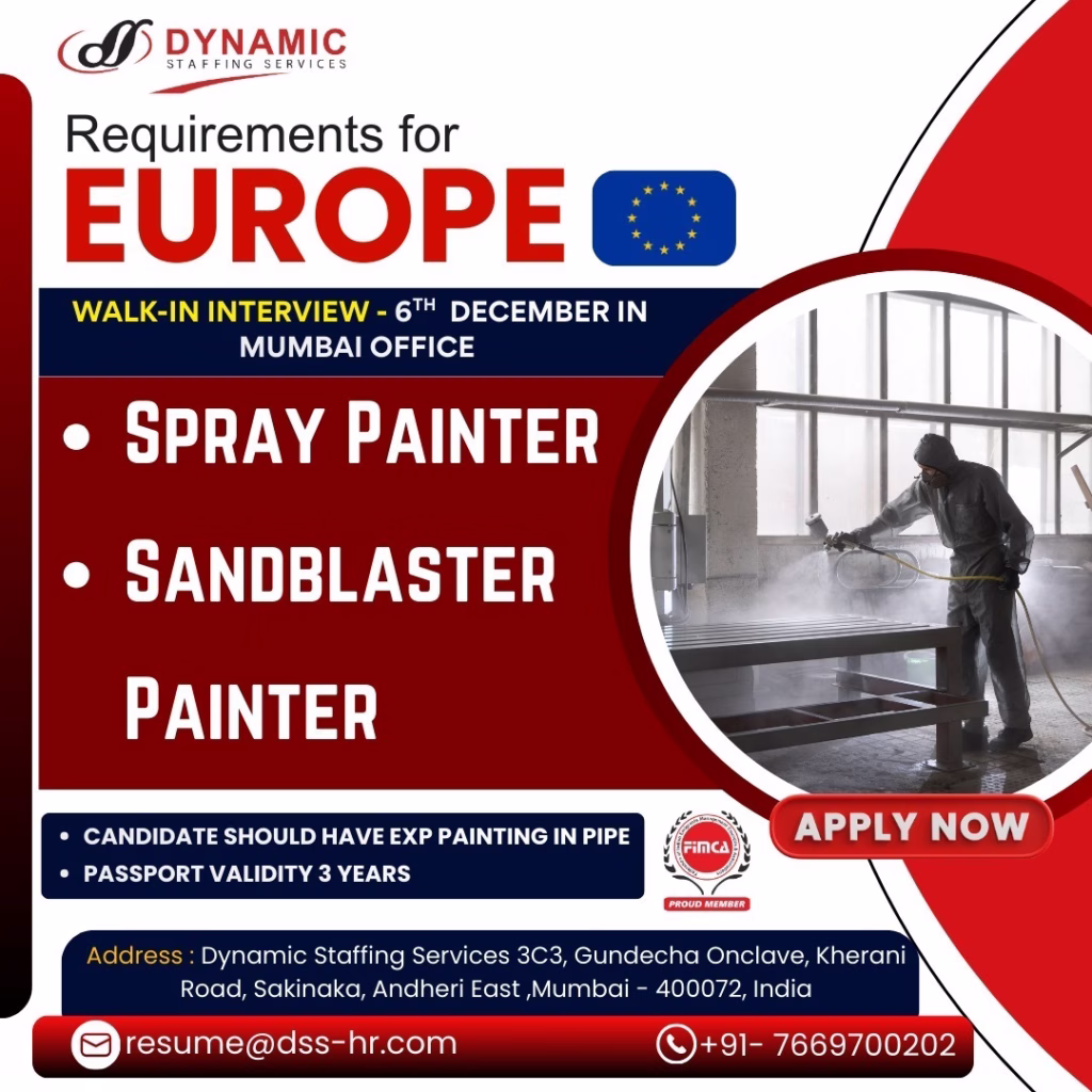 Europe Job Walkin Interview